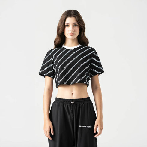 CROP TOP NEGRO BRITANIA MONASTERY
